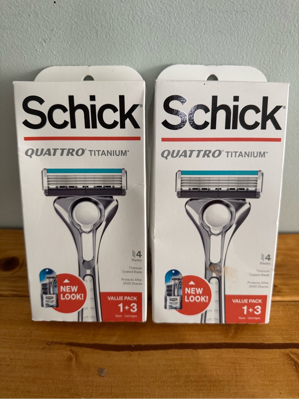 Schick Quattro Titanium Men's Razor Refill Pack - White & Silver